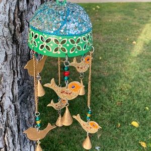 Bohemian Gypsy Metal Bird Carrousel Wind Chime